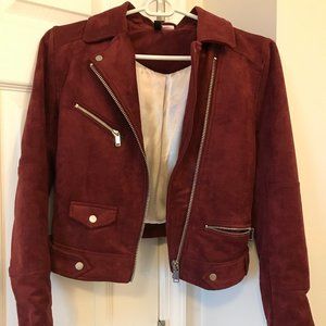 H&M Faux Suede Biker Jacket